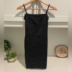 Y2K Core Sparkly Metallic Mini Dress